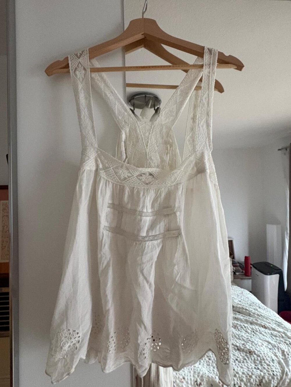 Free People Lace White Tank Top - Picture 1 of 3